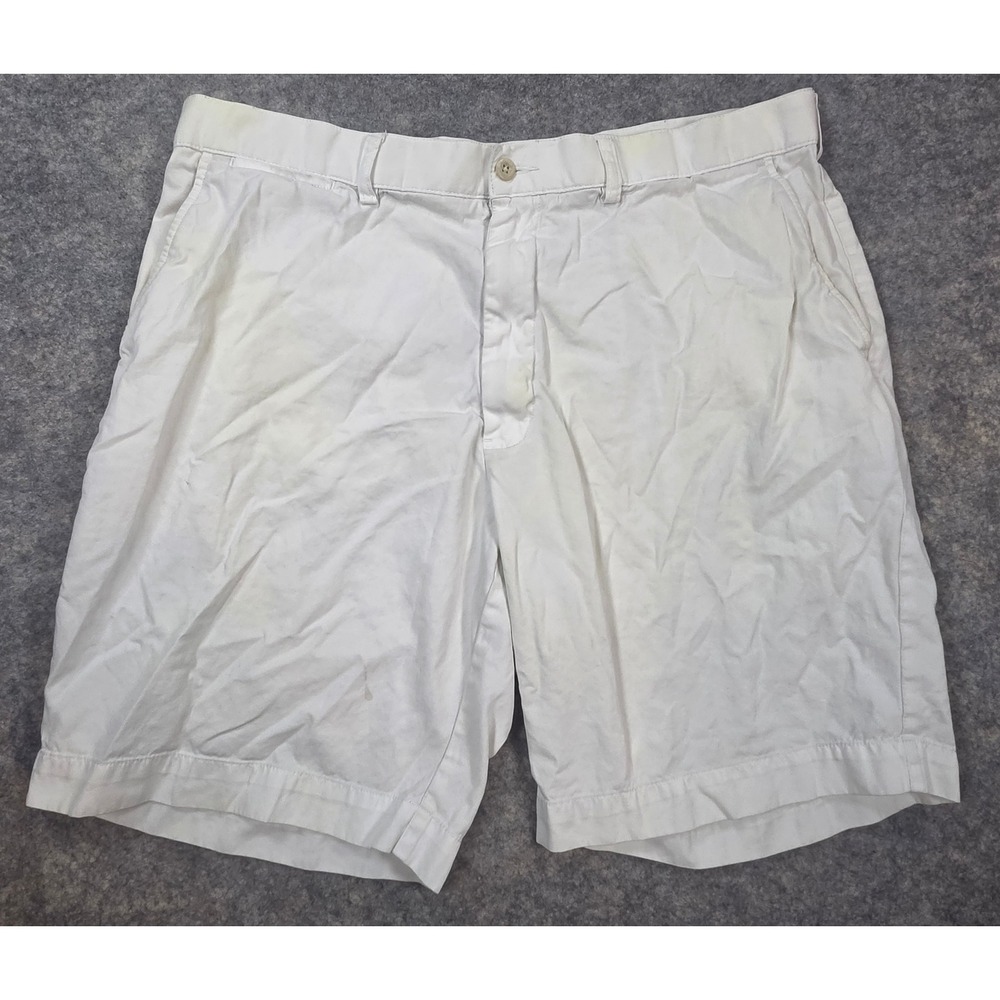 Polo Ralph Lauren Prospect Shorts Mens 38 White Cotton Chino Flat Pony *Flaw*
